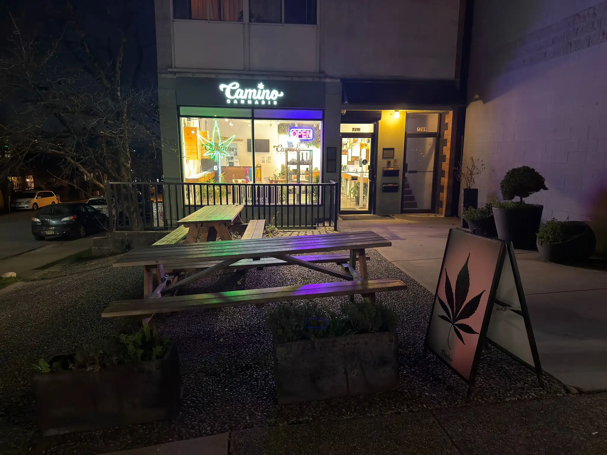 Camino Cannabis Store Front Night